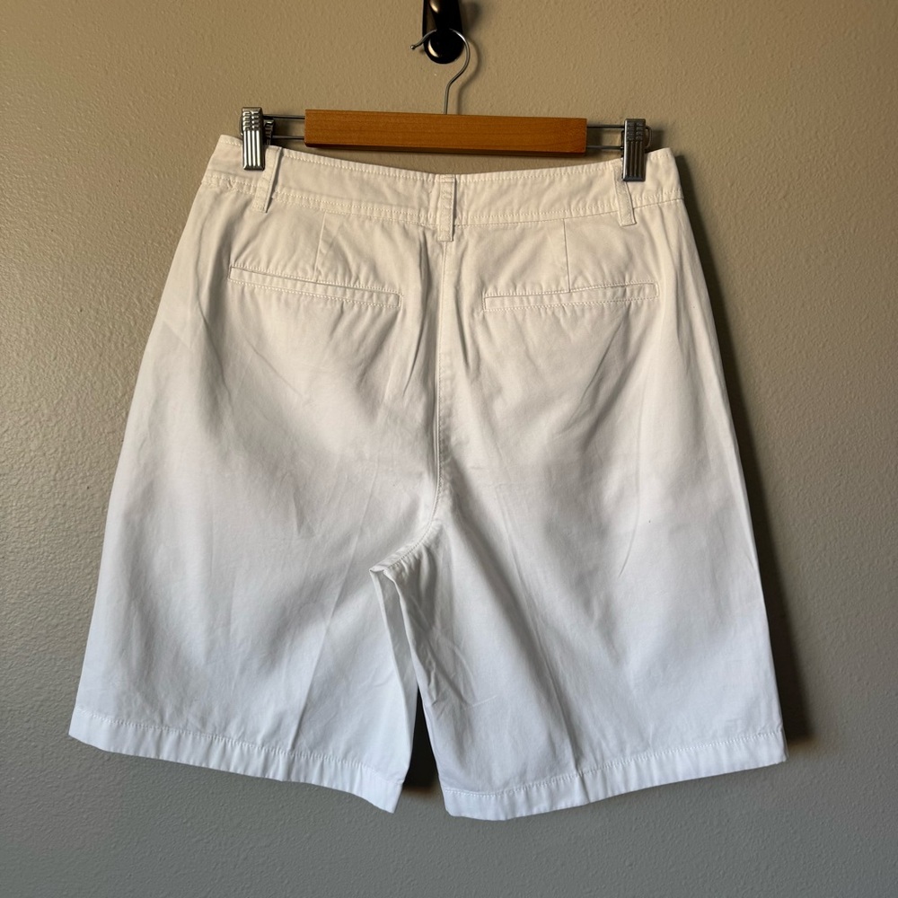 J. Crew White High-Waist Pleated Shorts - Picture 5 of 7